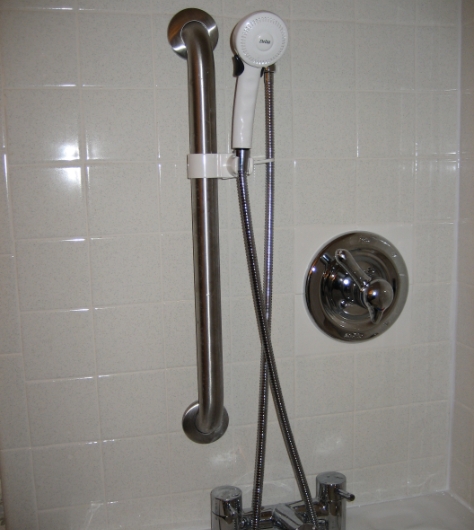 inPower-BristanDualValveHeadwall installed to tile